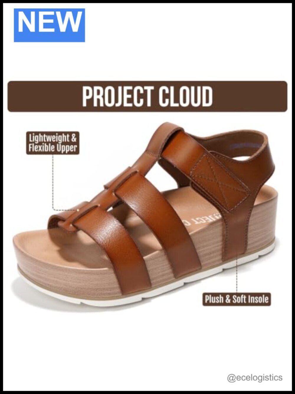 Strappy Wedge Sandals with Plush Insole Non-Slip Platform Heels